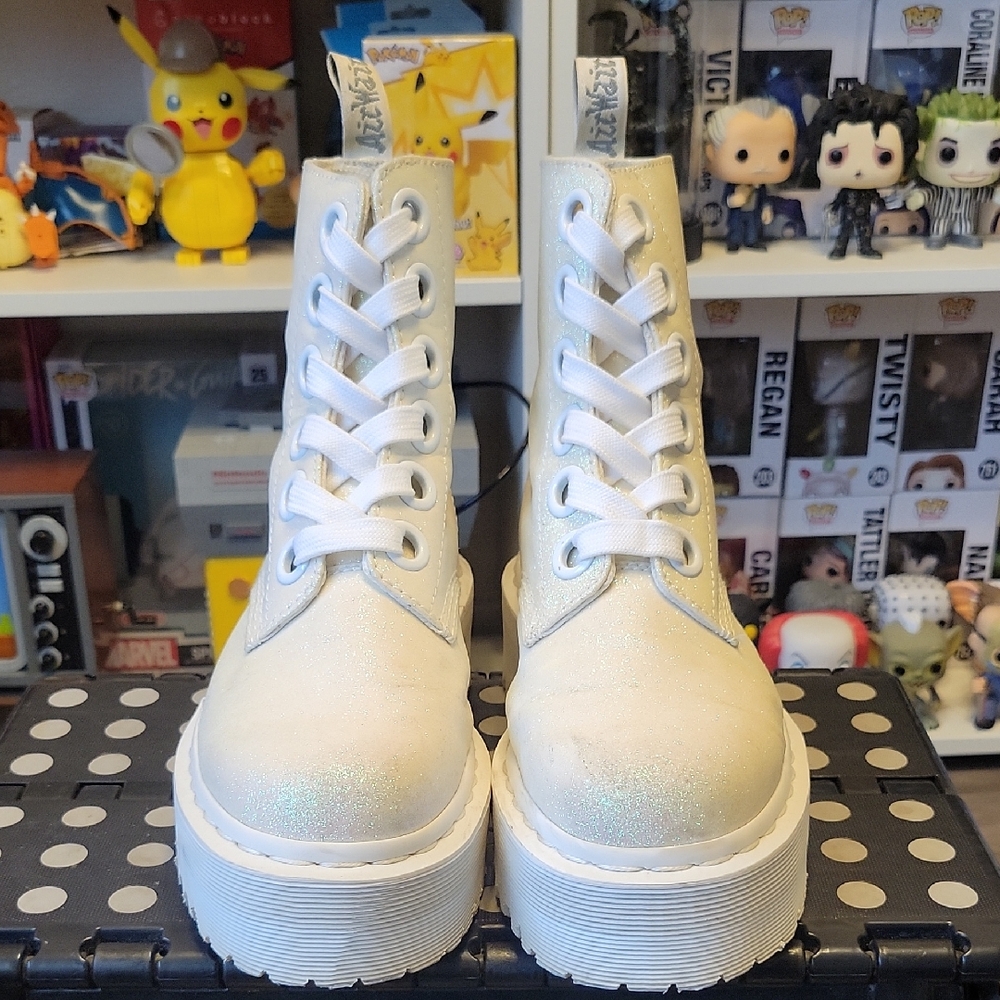 Iridescent Off-White Women's Boots